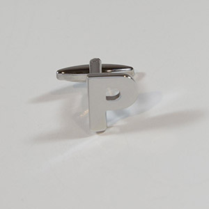 Gemelli Cufflink Letter P 100% Ottone